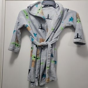 Baby Yoda Robe Hooded Bathrobe Beach Cover Boy Girl Star Wars Mandalorian, S